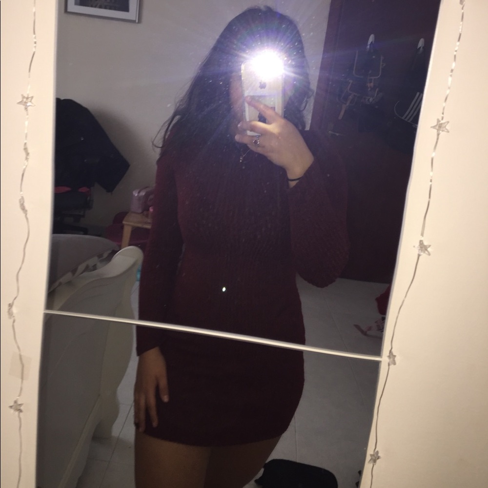 Mini turtleneck dress